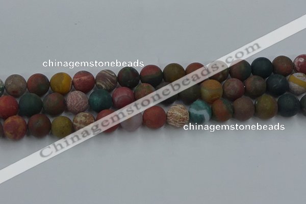 CAG9669 15.5 inches 12mm round matte ocean agate beads wholesale