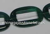 CAG967 15.5 inches 22*32mm oval green agate gemstone beads wholesale