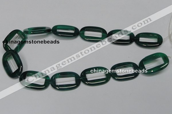 CAG967 15.5 inches 22*32mm oval green agate gemstone beads wholesale
