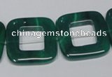 CAG968 15.5 inches 25*25mm square green agate gemstone beads wholesale