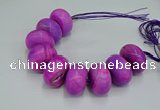 CAG9682 7.5 inches 20*35mm rondelle agate gemstone beads