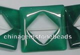 CAG969 15.5 inches 30*30mm square green agate gemstone beads wholesale