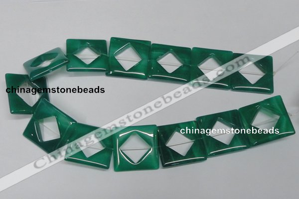 CAG969 15.5 inches 30*30mm square green agate gemstone beads wholesale