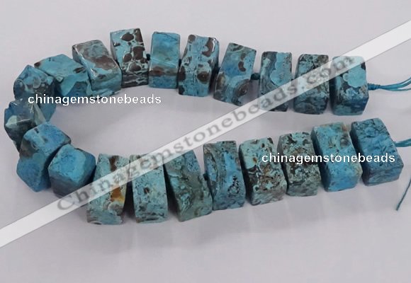 CAG9699 15.5 inches 15*28mm - 17*30mm cuboid ocean agate beads