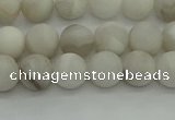 CAG9701 15.5 inches 6mm round matte grey agate beads wholesale