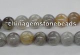 CAG972 15.5 inches 8mm round bamboo leaf agate gemstone beads