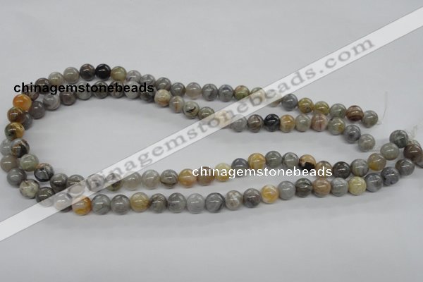 CAG972 15.5 inches 8mm round bamboo leaf agate gemstone beads