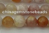 CAG9720 15.5 inches 8mm faceted round colorful agate beads wholesale