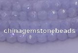 CAG9728 15.5 inches 4mm faceted round blue lace agate beads