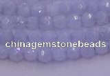 CAG9728 15.5 inches 4mm faceted round blue lace agate beads