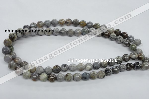 CAG973 15.5 inches 10mm round bamboo leaf agate gemstone beads