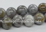 CAG974 15.5 inches 12mm round bamboo leaf agate gemstone beads