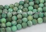 CAG975 15.5 inches 4mm faceted round green grass agate gemstone beads