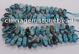 CAG9756 15.5 inches 9*25mm - 11*35mm sticks ocean agate beads