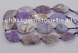 CAG9758 15.5 inches 30*35mm - 35*45mm faceted freeform agate beads