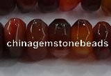 CAG9766 15.5 inches 8*16mm faceted rondelle agate gemstone beads