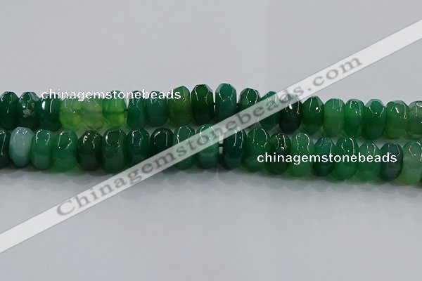 CAG9769 15.5 inches 8*16mm faceted rondelle agate gemstone beads