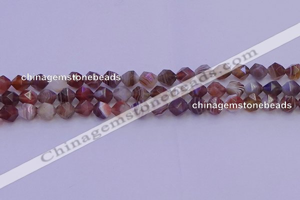 CAG9792 15.5 inches 8mm faceted nuggets botswana agate beads