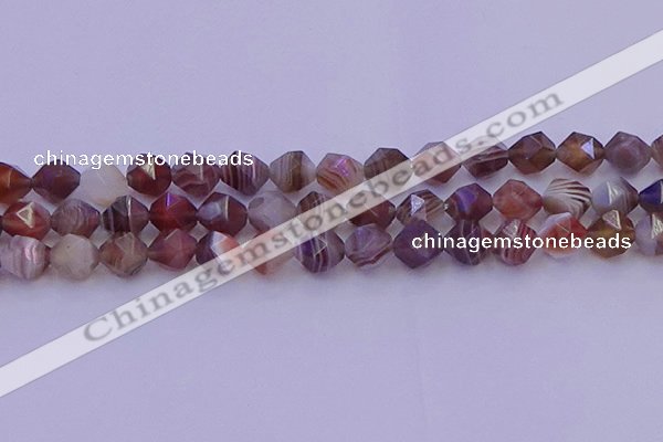 CAG9794 15.5 inches 12mm faceted nuggets botswana agate beads