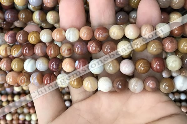 CAG9806 15.5 inches 8mm round wood agate beads wholesale