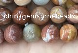 CAG9811 15.5 inches 6mm faceted round wood agate beads