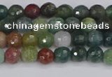 CAG9830 15.5 inches 4mm faceted round Indian agate beads