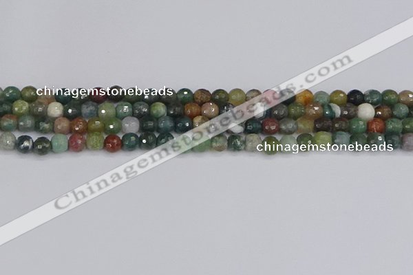 CAG9831 15.5 inches 6mm faceted round Indian agate beads