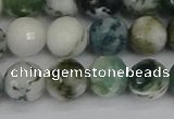 CAG9840 15.5 inches 10mm faceted round tree agate beads