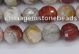 CAG9862 15.5 inches 8mm faceted round Mexican crazy lace agate beads
