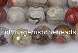 CAG9863 15.5 inches 10mm faceted round Mexican crazy lace agate beads