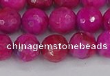 CAG9878 15.5 inches 10mm faceted round fuchsia crazy lace agate beads