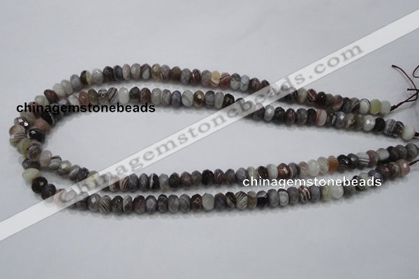 CAG988 15.5 inches 5*8mm faceted rondelle botswana agate beads