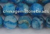 CAG9886 15.5 inches 12mm faceted round blue crazy lace agate beads