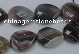 CAG989 15.5 inches 13*18mm faceted flat teardrop botswana agate beads