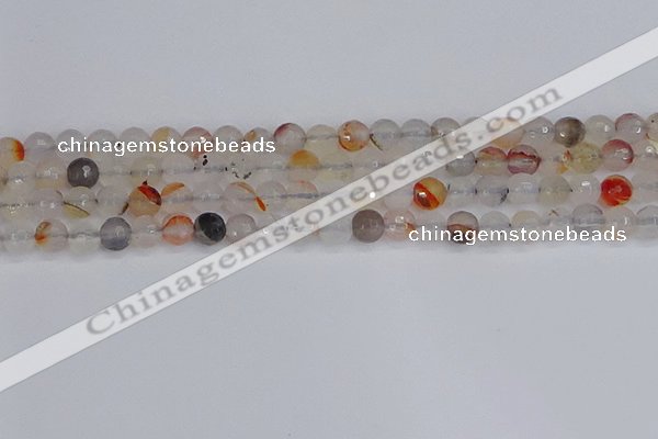 CAG9890 15.5 inches 6mm faceted round dendritic agate beads