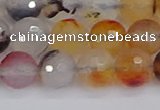 CAG9891 15.5 inches 8mm faceted round dendritic agate beads