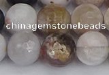 CAG9900 15.5 inches 12mm faceted round parrel dendrite agate beads