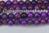 CAG9917 15.5 inches 4mm round purple crazy lace agate beads