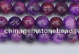 CAG9918 15.5 inches 6mm round purple crazy lace agate beads