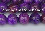 CAG9919 15.5 inches 8mm round purple crazy lace agate beads