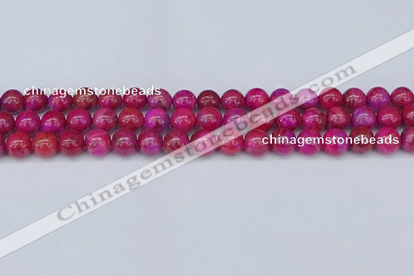 CAG9926 15.5 inches 8mm round fuchsia crazy lace agate beads