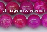 CAG9928 15.5 inches 12mm round fuchsia crazy lace agate beads