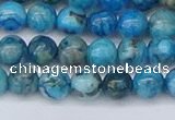 CAG9932 15.5 inches 6mm round blue crazy lace agate beads