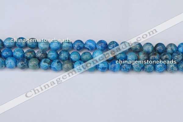 CAG9933 15.5 inches 8mm round blue crazy lace agate beads