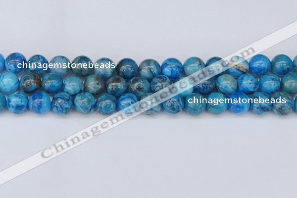 CAG9935 15.5 inches 12mm round blue crazy lace agate beads
