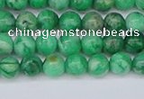 CAG9938 15.5 inches 4mm round green crazy lace agate beads