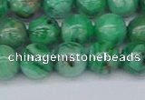 CAG9941 15.5 inches 10mm round green crazy lace agate beads