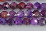 CAG9945 15.5 inches 6mm faceted nuggets purple crazy lace agate beads