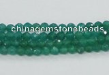 CAJ01 15.5 inches 4mm faceted round green aventurine jade beads