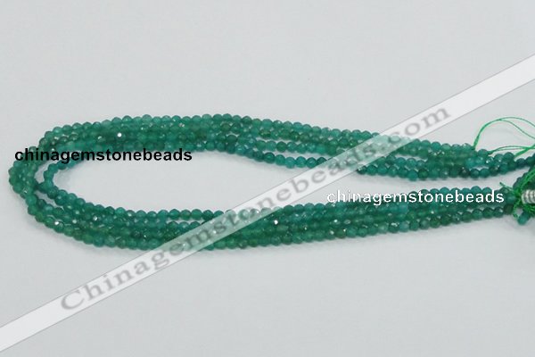 CAJ01 15.5 inches 4mm faceted round green aventurine jade beads